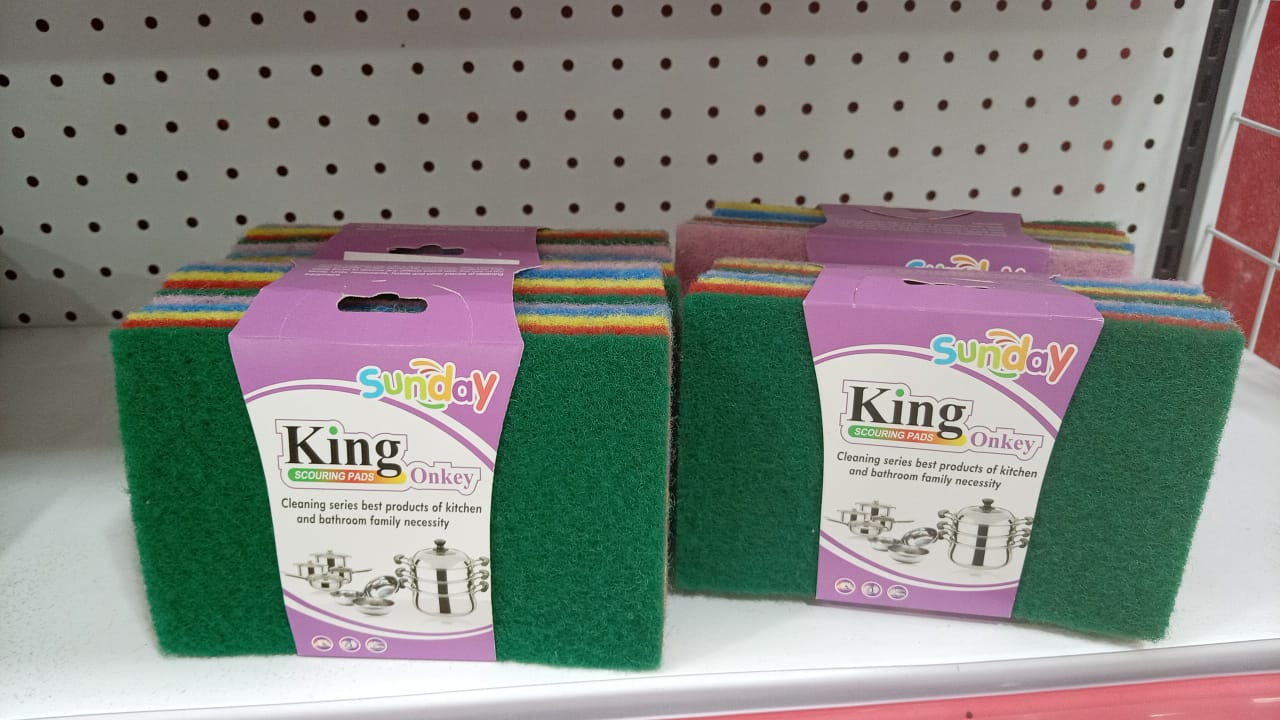 King Sunday scouring pack of 5 pcs pad kitchen cleaning Green scrubber dish scrubber