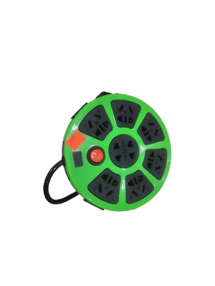 Bobine compacte 4 voies avec interrupteur thermique – 3 m – verte