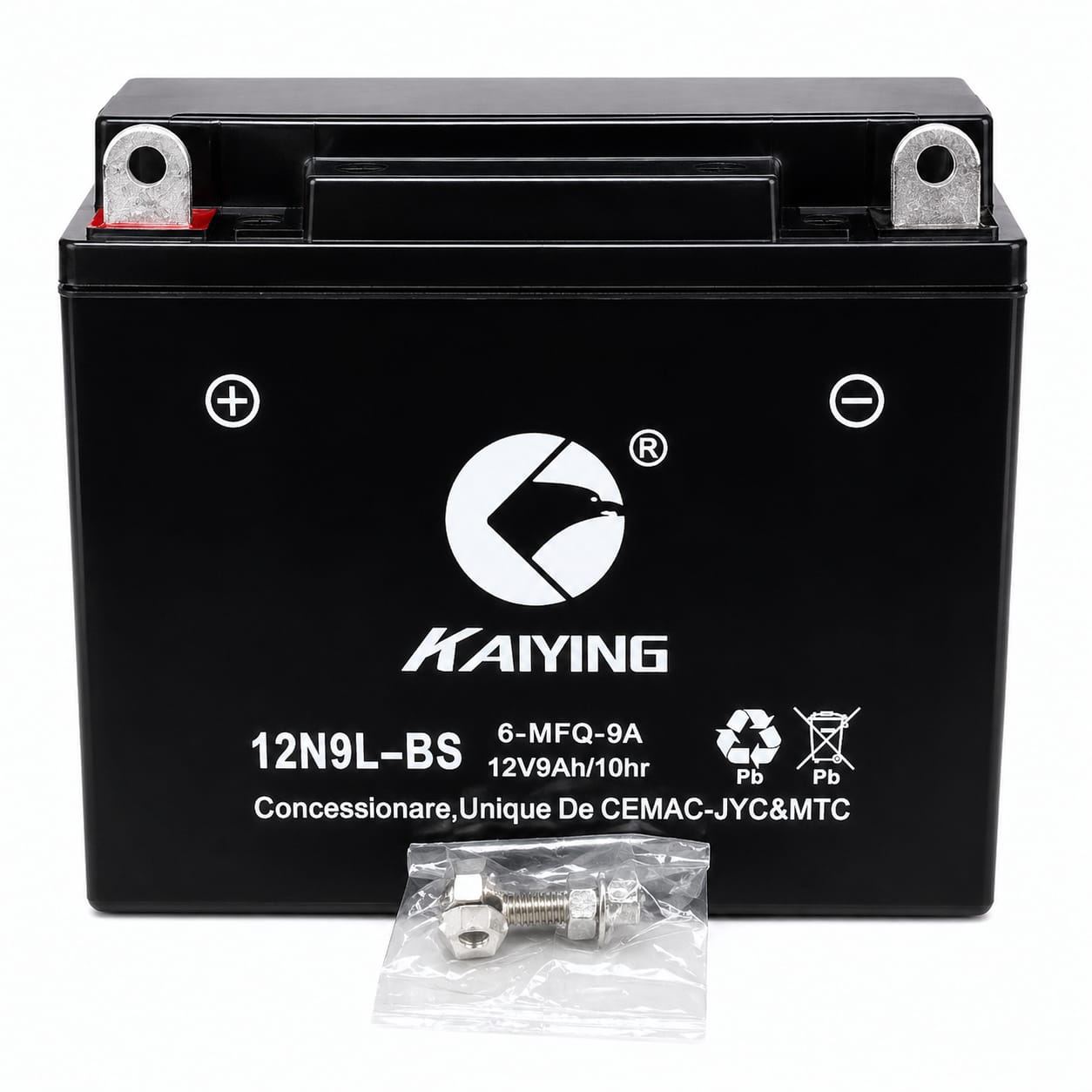 12V9Ah Batterie de moto sans entretien pour démarreur de moteur 12N9-3B / 12N9L-BS